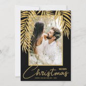 Tropische kerstfoto feestdagenkaart (Voorkant)