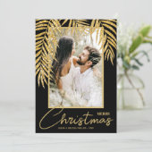 Tropische kerstfoto feestdagenkaart (Staand voorkant)