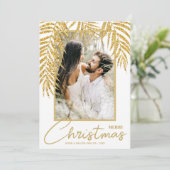 Tropische kerstfoto feestdagenkaart (Staand voorkant)