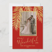 Tropische kerstfoto feestdagenkaart (Voorkant)