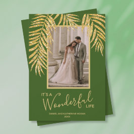 Tropische kerstfoto feestdagenkaart