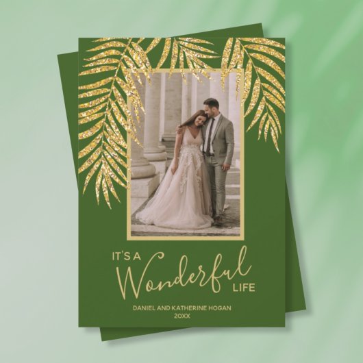 Tropische kerstfoto feestdagenkaart