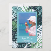 Tropische kerstfoto feestdagenkaart (Voorkant)