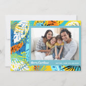 Tropische kerstfoto feestdagenkaart (Voorkant)