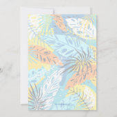 Tropische kerstfoto met bladeren feestdagenkaart (Achterkant)