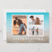 Tropische kerstfoto met kerstmis feestdagenkaart (Voorkant)