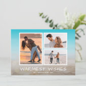 Tropische kerstfoto met kerstmis feestdagenkaart (Staand voorkant)