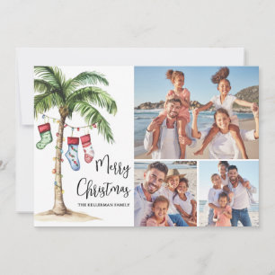 Tropische Kerstfoto op het Strand Feestdagenkaart