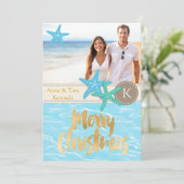 Tropische kerstfoto's Kaart (Staand voorkant)