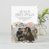 Tropische kerstfoto's met warme zeeen en begroetin feestdagenkaart (Staand voorkant)