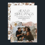 Tropische kerstfoto's met warme zeeen en begroetin feestdagenkaart<br><div class="desc">Tropische,  warme kerstzeeen en groeten moderne,  elegante,  leuke fotovakantiekaart</div>