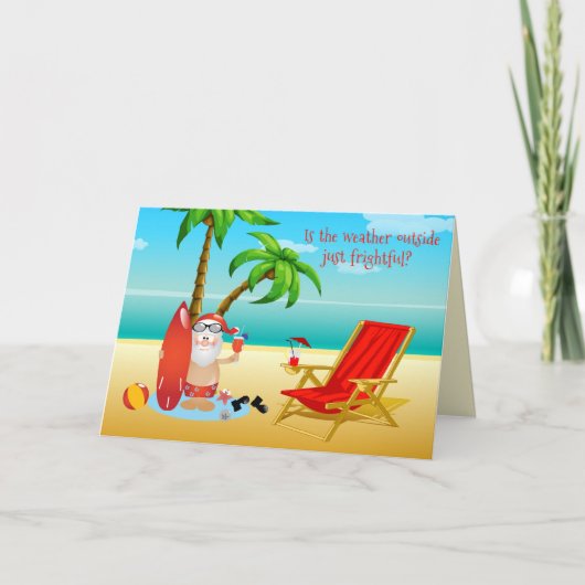 Tropische kerstgroet feestdagen kaart (Voorkant)