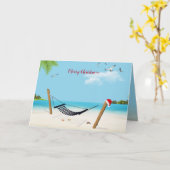 Tropische kerstHammock Kaart (Gele Bloem)