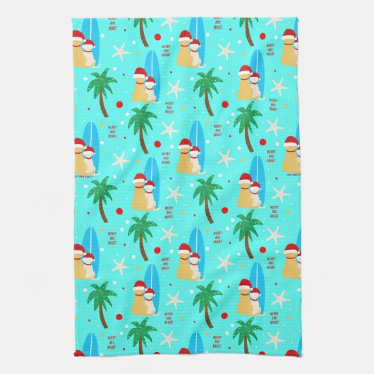 Tropische kersthanddoeken met kersthanddoeken voor theedoek (Verticaal)