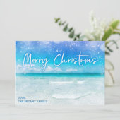 TROPISCHE KERSTKAART AAN DE KUST (Staand voorkant)