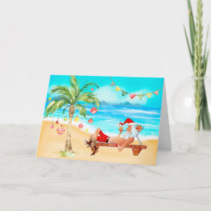 Tropische kerstkaart kaart