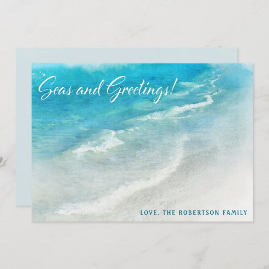 TROPISCHE KERSTKAART | Kust strand Kerstmis (Voorkant / Achterkant)