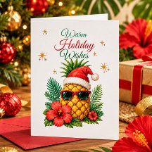 Tropische Kerstkaart met Ananas | Warme Feestdagen