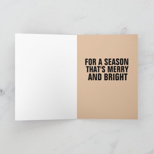 TROPISCHE KERSTKAART MET GROOT ACHTERWERK BIKINI M KAART (Binnen)