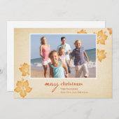 Tropische kerstkaarten feestdagenkaart (Voorkant / Achterkant)