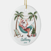 Tropische kerstkerst keramisch ornament (Rechts)