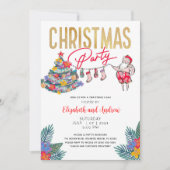 Tropische kerstkerstkerstbekroonde kaart (Voorkant)