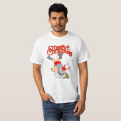 Tropische kerstkerstthema T-shirt (Voorkant volledig)
