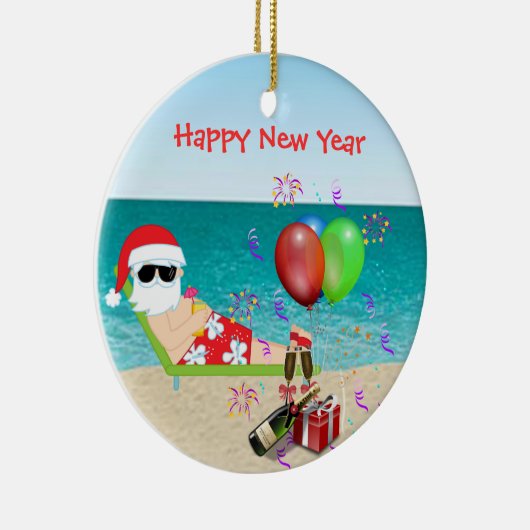 Tropische kerstkerstversiering nieuwe jaren keramisch ornament (Rechts)