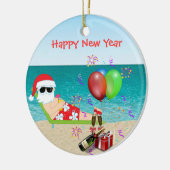 Tropische kerstkerstversiering nieuwe jaren keramisch ornament (Links)