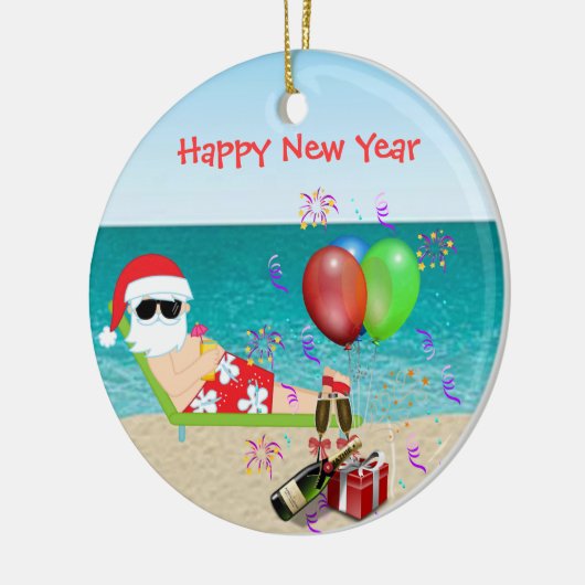 Tropische kerstkerstversiering nieuwe jaren keramisch ornament (Links)