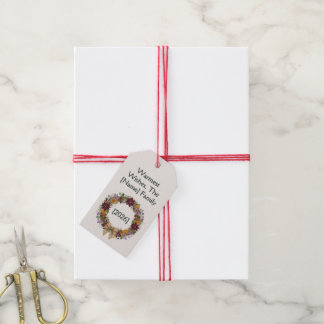 Tropische Kerstkrans Cadeaubijsluiter Cadeaulabel