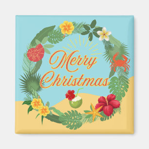 Tropische Kerstkrans Magneet