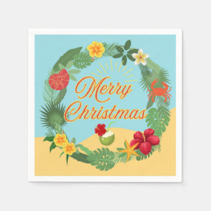 Tropische Kerstkrans Servet