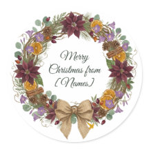 Tropische Kerstkrans Sticker