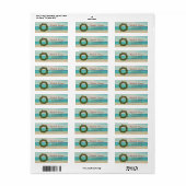 Tropische Kerstkrans, Strand Etiket (Full Sheet)