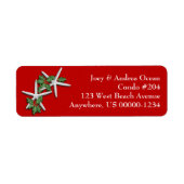 Tropische kerstkreeften — Retouradreslabels Etiket (Voorkant)