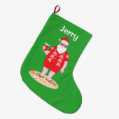 Tropische kerstman grote kerstsok (Voorkant (Hangend))