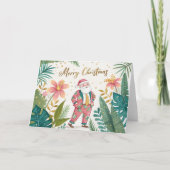 Tropische kerstman in een Petten Kaart (Voorkant)