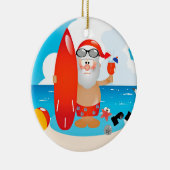 Tropische Kerstman Keramisch Ornament (Rechts)
