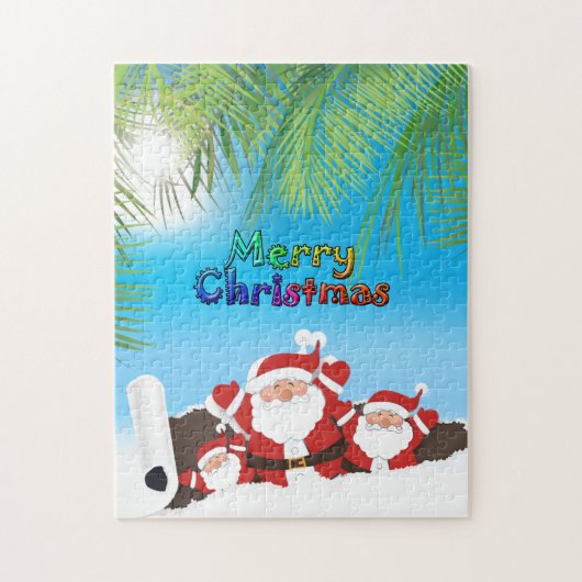 tropische Kerstman Legpuzzel (Verticaal)
