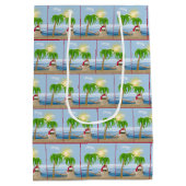 Tropische Kerstman Sandman Medium Cadeauzakje (Achterkant)