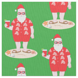 Tropische kerstman stof