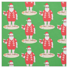 Tropische kerstman stof
