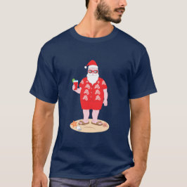 Tropische kerstman t-shirt