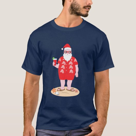 Tropische kerstman t-shirt (Voorkant)
