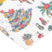 Tropische kerstman tafelkleed (Gekanteld)