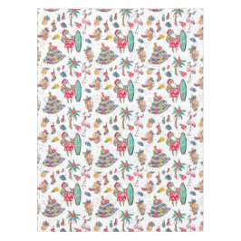 Tropische kerstman tafelkleed