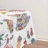 Tropische kerstman tafelkleed (Voorbeeld)