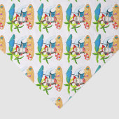 Tropische kerstman tissuepapier (Detail)