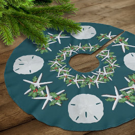 Tropische kerstmanden en dollars Blauwgroen Kerstboom Rok